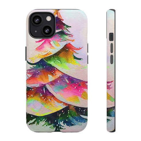 Swooshy Christmas Tree - Impact Resistant Phone Case iPhone 13 Matte